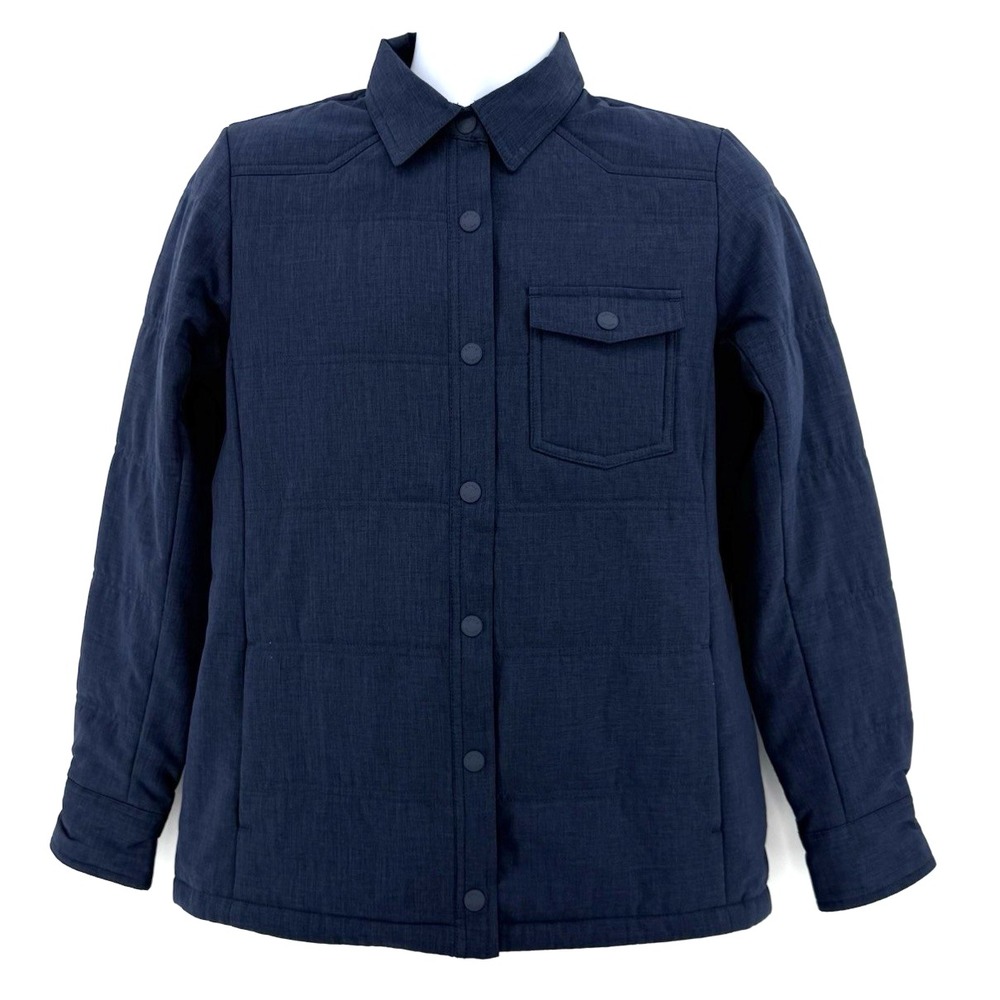 Orvis‎ Jacket Mens S Blue Snap Front Lined Lightweight Outdoor Shirt Jacket